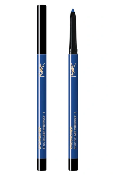 Shop Saint Laurent Crushliner Stylo Waterproof Long-wear Precise Eyeliner In 6 Blue