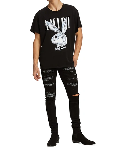 Shop Amiri Bandana Thrasher Skinny Jeans In Black