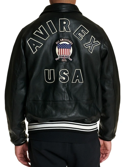 Shop Avirex Icon Jacket In Gold
