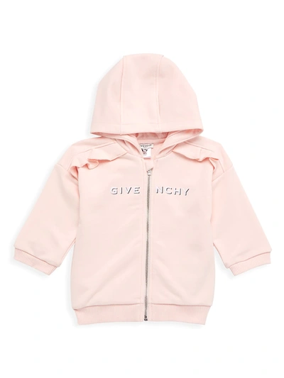 Shop Givenchy Baby's & Little Girl's Logo Fleece Hoodie In Pale Pink