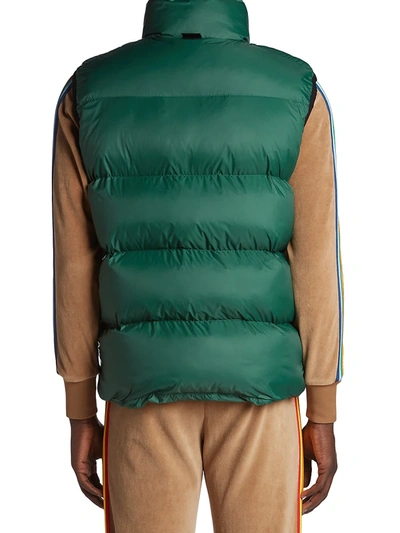 Shop Palm Angels Down Zip-up Vest In Green