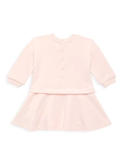 Shop Givenchy Baby's & Little Girl's Logo Ruffle Fleece Dress In Pale Pink