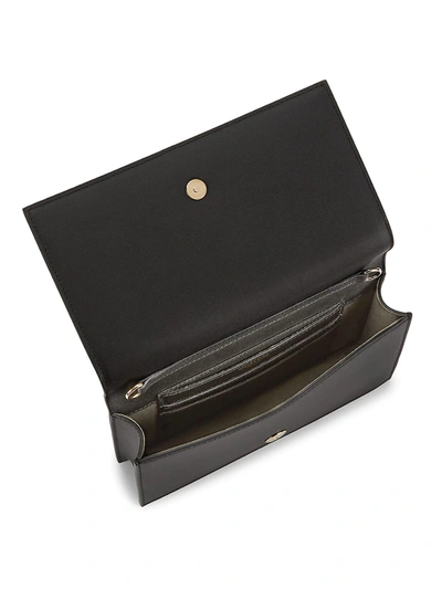 Shop Chiara Boni Women's Elena Vitello Arno Leather Clutch In Black