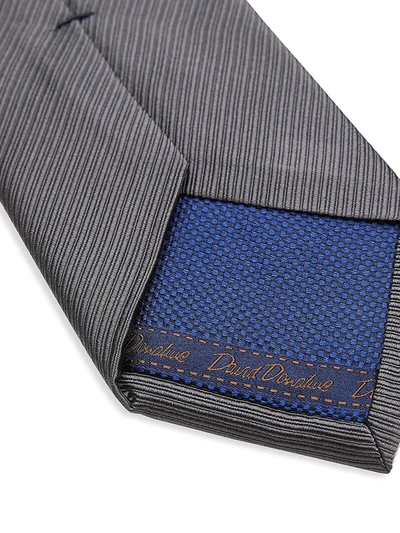 Shop David Donahue Men's Classic Silk Tie In Charcoal