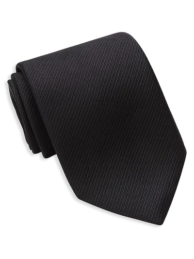 Shop David Donahue Men's Classic Silk Tie In Black