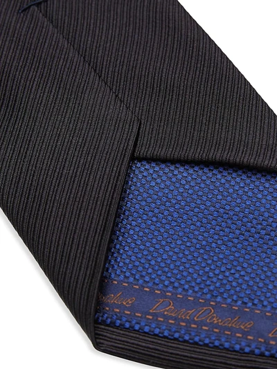 Shop David Donahue Men's Classic Silk Tie In Black