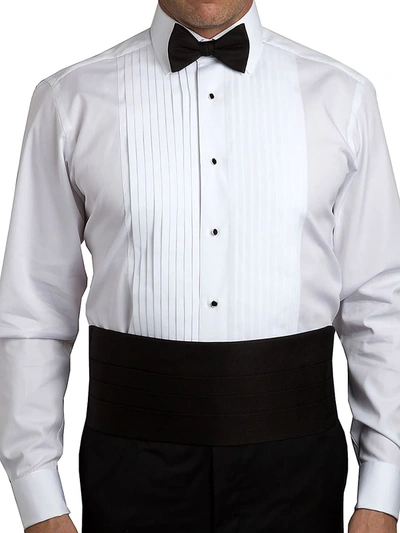 Shop David Donahue Men's Silk Pre-tied Bow Tie & Cummerbund Set In Black