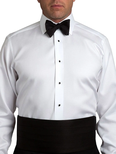 Shop David Donahue Men's Silk Hook Bow Tie & Cummerbund Set In Black