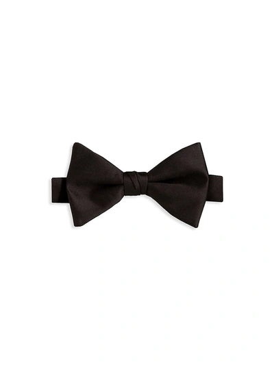 Shop David Donahue Men's Pre-tied Silk Bow Tie In Black