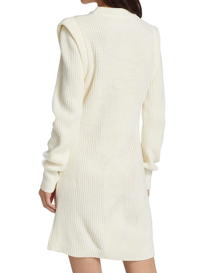 Shop Wayf Lombard Mockneck Sweater Dress In Heather Grey