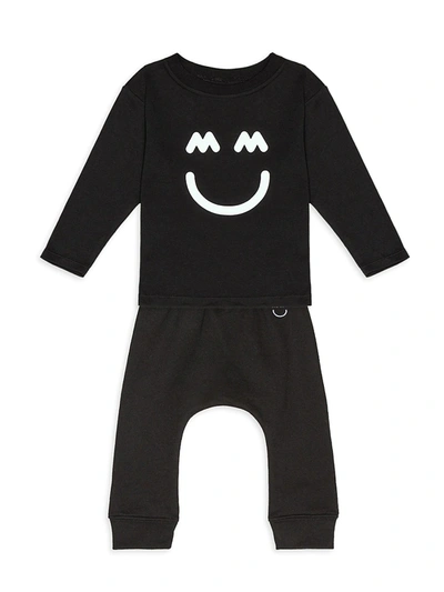 Shop Miles And Milan Baby's & Little Kid's Embroidered Quin Joggers In Black