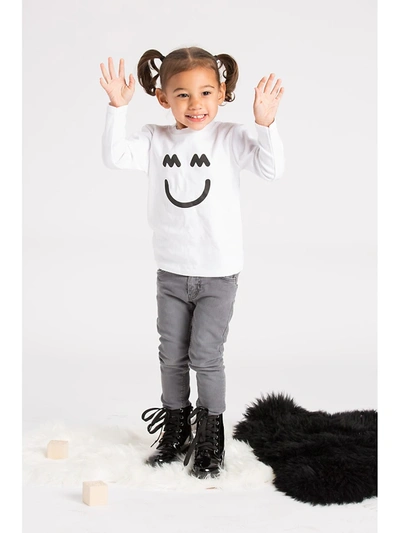 Shop Miles And Milan Baby's & Little Kid's The Happy Long Sleeve T-shirt In White