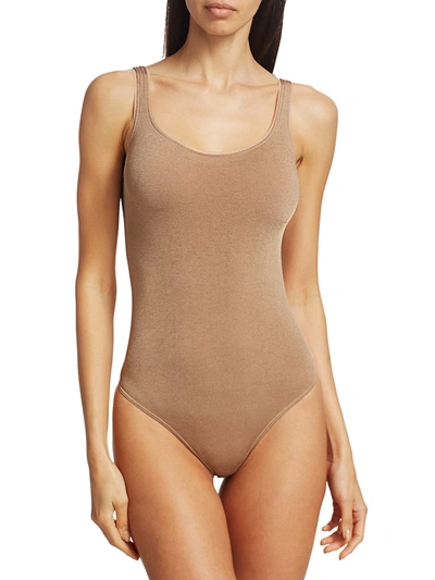 Shop Wolford Women's Jamaika String Bodysuit In Fog