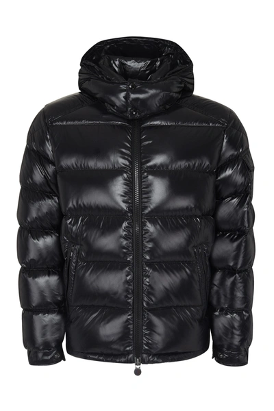 Shop Moncler Maya Hooded Padded Jacket In Black