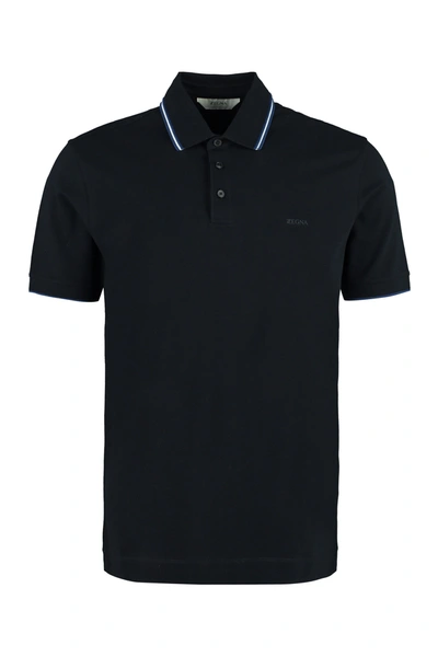 Shop Z Zegna Classic Polo Shirt In Blue