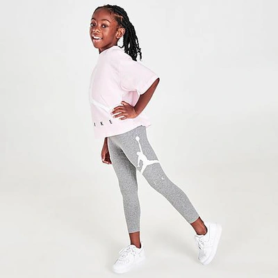 Nike Jordan Girls' Little Kids' Jumpman Leggings In Grey/white | ModeSens