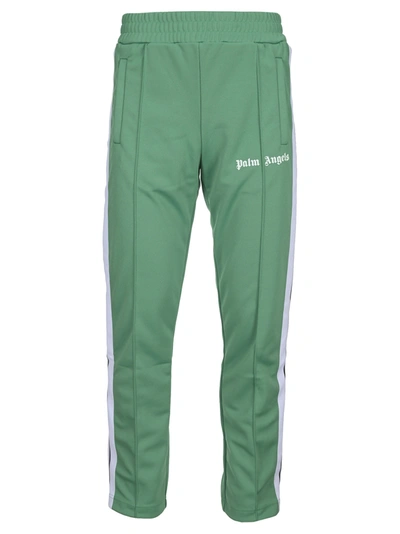 Shop Palm Angels Track Pants In Green White