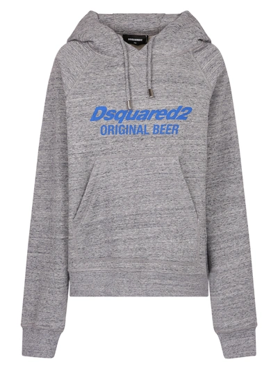 Shop Dsquared2 Branded Hoodie In Grey