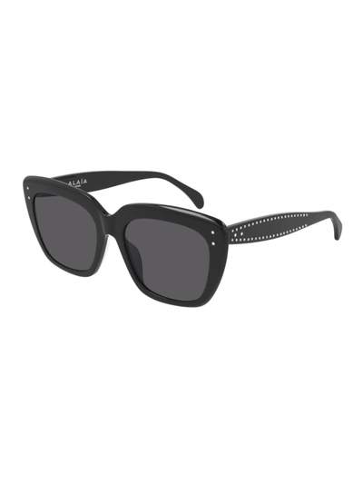 Shop Alaïa Aa0050s Sunglasses In Black Black Grey