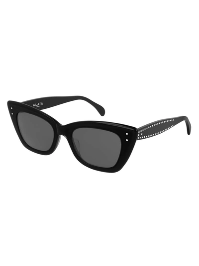 Shop Alaïa Aa0035s Sunglasses In Black Black Grey