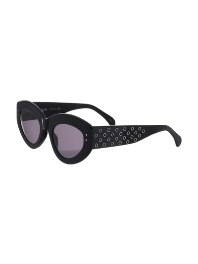 Shop Alaïa Aa0030s Sunglasses In Black Black Grey