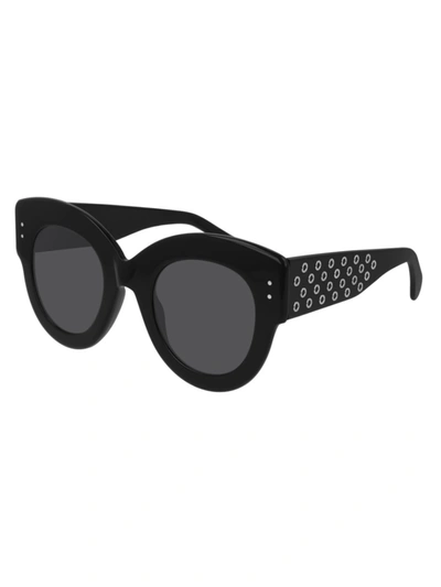 Shop Alaïa Aa0028s Sunglasses In Black Black Grey