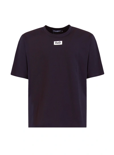 Shop Dolce & Gabbana Logo-patch Short-sleeve T-shirt In Nero
