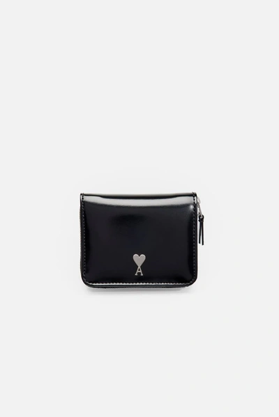 Shop Ami Alexandre Mattiussi Ami De Coeur Compact Wallet In Black