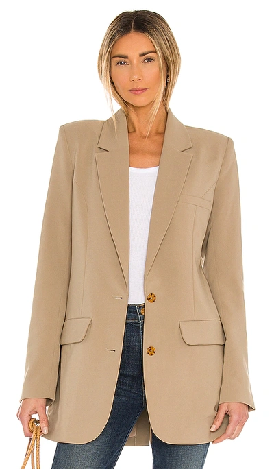 Shop Song Of Style Zella Blazer In Taupe Nude