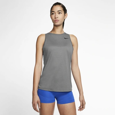 Shop Nike Dri-fit Women's Training Tank In Particle Grey,black