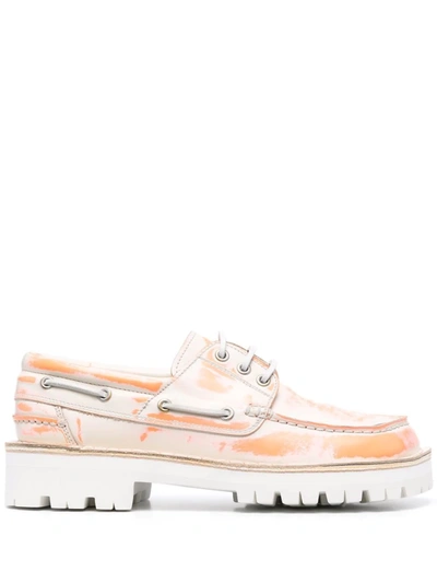 Shop Camperlab Eki Tie-dye Loafers In Orange