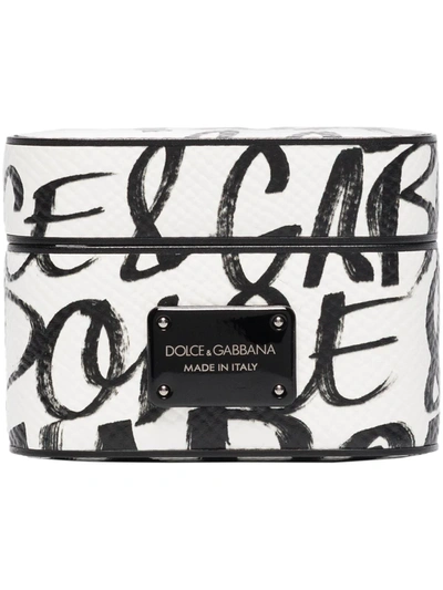 Shop Dolce & Gabbana Dg Logo-print Airpod Pro Case In White