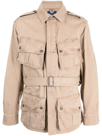 Polo Ralph Lauren Multi pocket Belted Paratrooper Jacket In Desert Khaki ModeSens