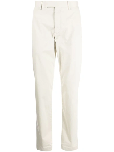 Shop Polo Ralph Lauren Slim-fit Stretch-twill Trousers In Nude
