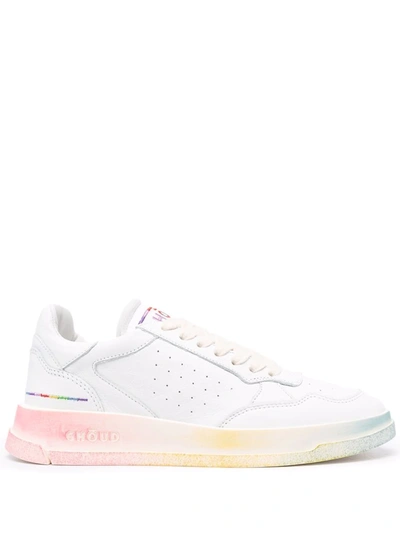 Shop Ghoud Rainbow Low-top Leather Sneakers In White