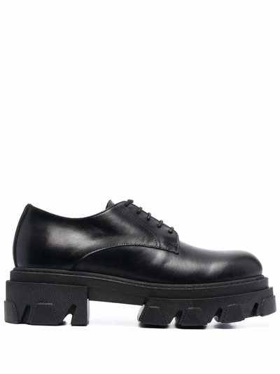 Shop P.a.r.o.s.h Chunky-sole Brogues In Schwarz