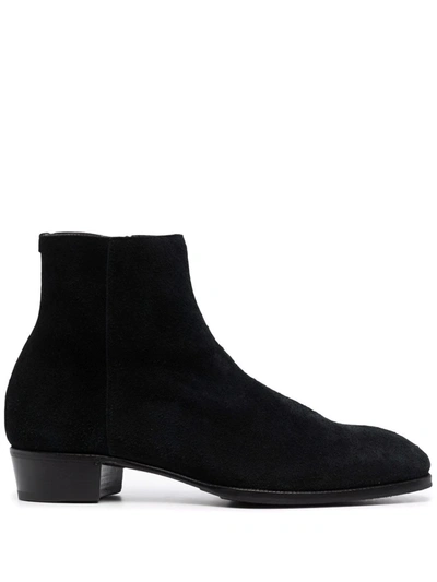 Shop Lidfort Almond-toe Zip-fastening Ankle Boots In Schwarz