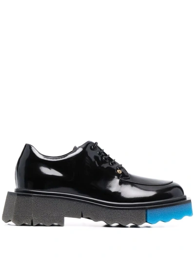 Shop Off-white High-shine Lace-up Shoes In Schwarz