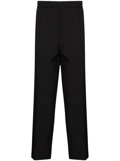 Shop Jil Sander Elasticated-waist Tailored Trousers In Black