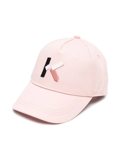 Shop Kenzo Embroidered-logo Baseball Cap In 粉色