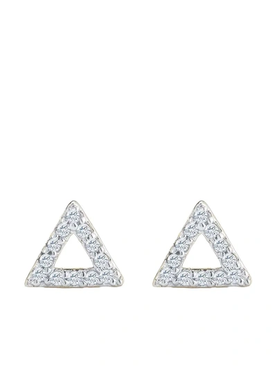 Mateo 14kt Yellow Gold Triangle Diamond Stud Earrings In Gold