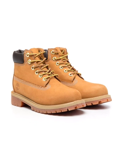 Timberland Kids' 6-inch Premium Waterproof Leather Boots 9-10 Years In  Wheat/brown | ModeSens