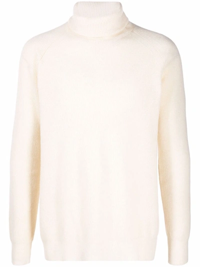Shop Laneus Ribbed-knit Merino-cashmere Jumper In White