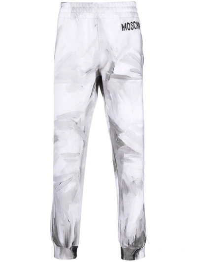 Shop Moschino Logo-print Detail Track Pants In White