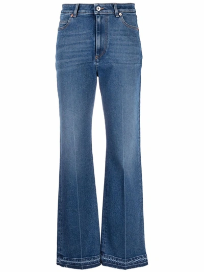 Shop Valentino High-waist Flared Jeans In Blue