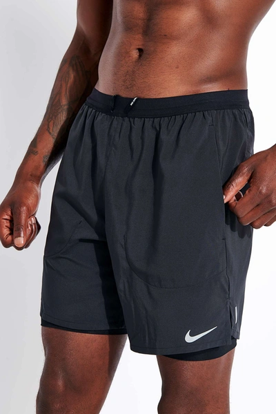 Shop Nike Flex Stride 2-in-1 Shorts In Black