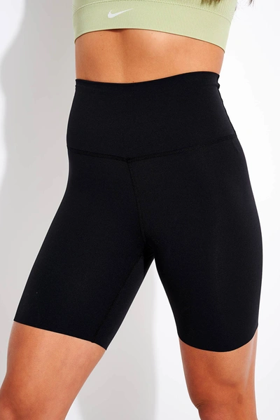 Shop Nike Yoga Luxe Bike Shorts In Black