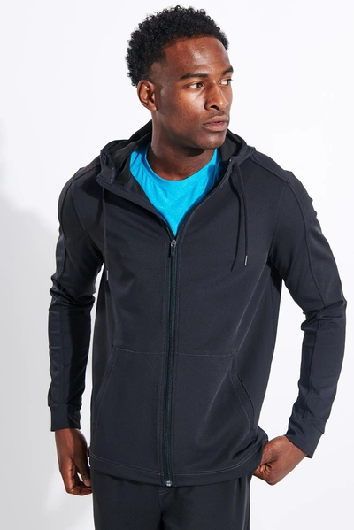 Shop Rhone Spar Full Zip Hoodie In Black