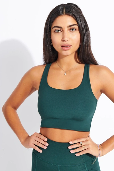 Shop Girlfriend Collective Paloma Sports Bra In Green