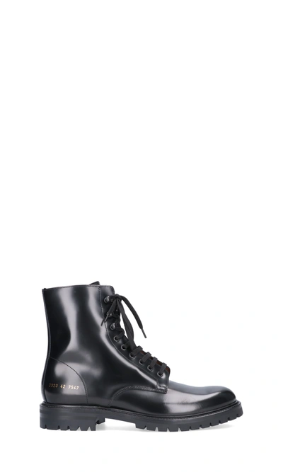 Shop Common Projects Lace-up Ankle Boots In Black